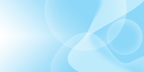 Abstract light blue background with shape freeform curved wavy and copy space. Graphic illustration, light blue wallpaper.