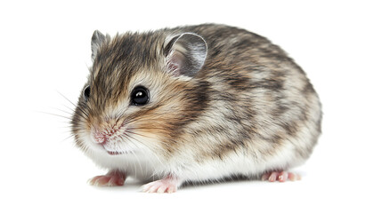 A small, furry animal with a black nose and white whiskers