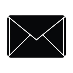 mail envelope stencil icon silhouette vector illustration
