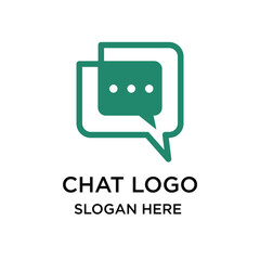 Chat Logo Graphic Design Vector