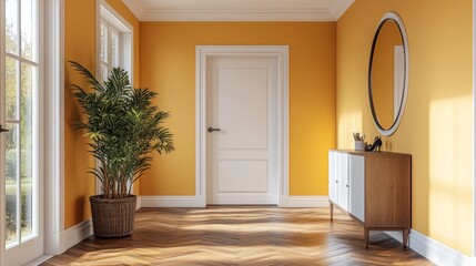 The hallway of an apartment. The interior design. modern classic. apartment. interior. design . architecture
