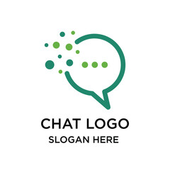 Chat Logo Graphic Design Vector