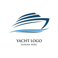 Yacht Logo Graphic Design  Vector 