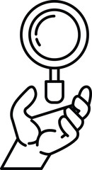 Fototapeta premium hand holding a magnifying glass