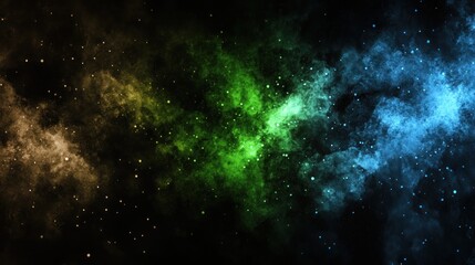 Fototapeta premium Cosmic nebulae display vibrant hues across the void.