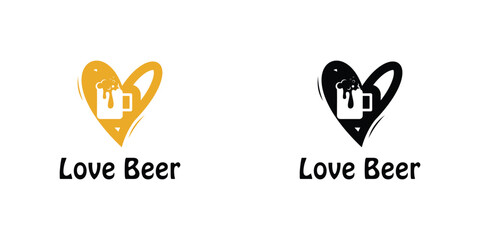 Creative beer logo design with modern concept