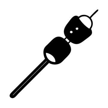 recommend clip art: marshmallow on a stick icon, marshmallow on a stick silhouette vector illustration-simple silhouette illustration of marshmallow on a stick,marshmallow on a stick vector