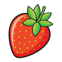 Strawberry artwork high resolution fruit illustration for digital art and print