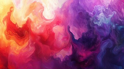 Colorful abstract swirls of paint create a vibrant display.