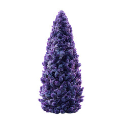 Purple Cannabis Christmas Tree Festive Marijuana Bud Close-Up