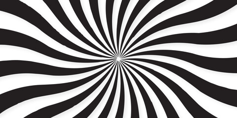 Sunburst Modern retro vintage sunrise sunbeam element spiral striped. Spiral starburst and striped pattern abstract geometric retro sunrays line wavy texture.	