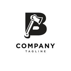 Letter B Axe Logo Icon Vector