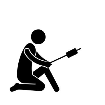 recommend clip art: roasting marshmallows icon, roasting marshmallows silhouette vector illustration-simple silhouette illustration of roasting marshmallows,roasting marshmallows vector