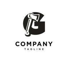 Letter G Axe Logo Icon Vector
