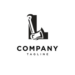 Letter L Axe Logo Icon Vector