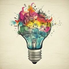 Colorful Idea Lightbulb (1)