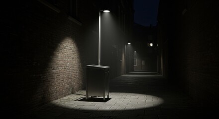 Illuminated Alleyway at Night