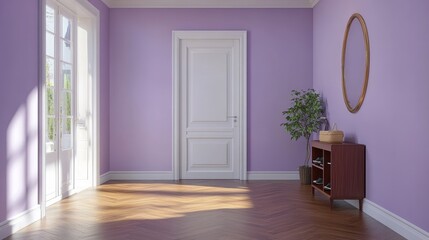 Modern classic apartment hallway. Stylish apartment. Cozy hallway interior. Apartment