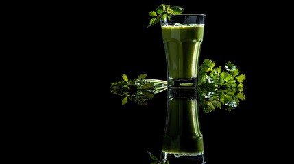Broccoli and spinach cream soup on grey desk top view ,Top view of a vibrant green smoothie full of bubbles, indicating freshness and health