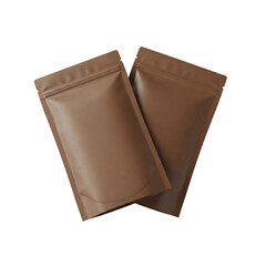 brown paper bag isolated on transparent background 