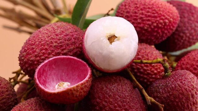 Close-up of ripe lychee