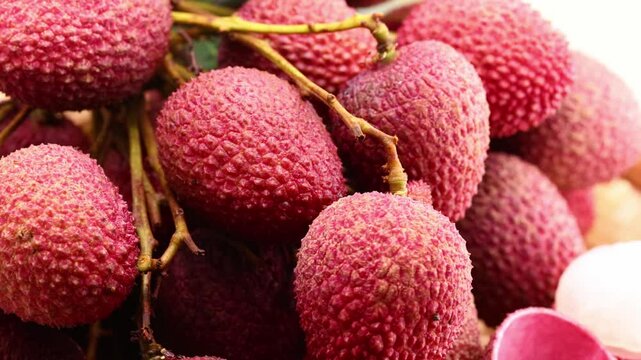 Close-up of ripe lychee