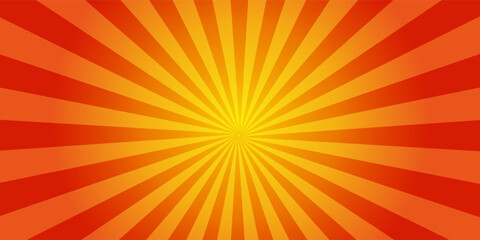 Obraz premium Yellow and orange color sunburst with grunge texture for vintage style background.