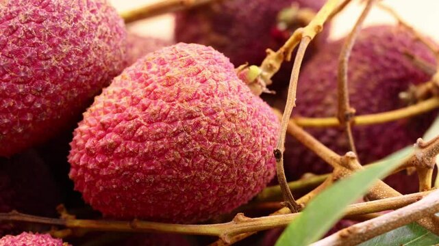 Close-up of ripe lychee
