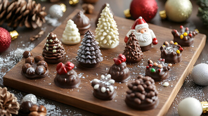 Fototapeta premium food, cake, christmas, chocolate, sweet, dessert, plate, baked, cookie, brown, cookies, delicious, pastry, decoration, sugar, holiday, snack, tasty, closeup, biscuit, homemade, xmas, icing, bread, gou