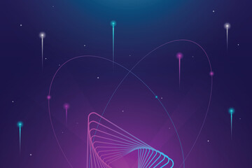 Modern futuristic digital technology background with glowing dots floating. Innovation future meta tech. Dark abstract backdrop.