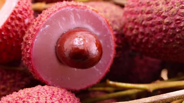 Close-up of ripe lychee