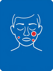 Fototapeta premium skin condition icon sign vector