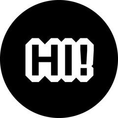 Rounded Filled Hi Icon