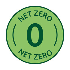 net zero carbon footprint icon vector emissions free  no atmosphere pollution CO2 neutral stamp for graphic design, logo, website, social media, mobile app, UI