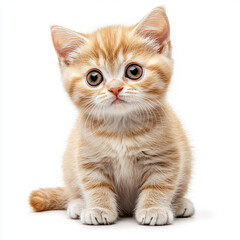 british kitten isolated on white background