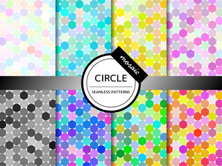 モザイクのシームレスパターンのセット ドット