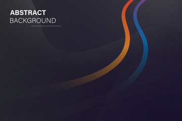Quiet abstract wavy shapes background. Modern and simple dark backdrop.