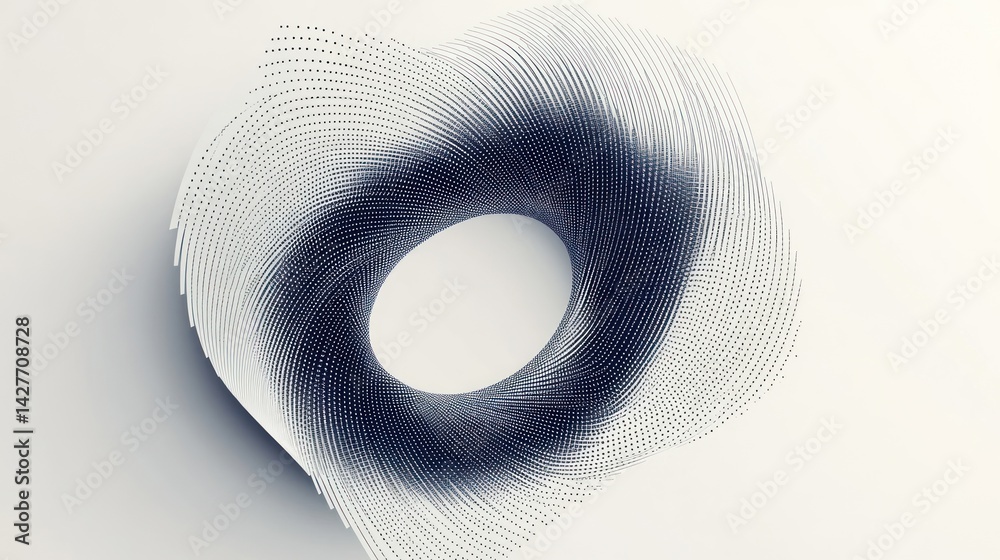 Leinwandbilder abstract swirling lines form a circular pattern