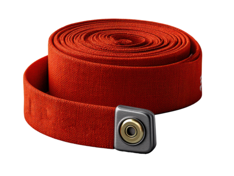 Coiled Measuring Tape with Red Tip – Tailor’s Tool – Isolated on Transparent Background