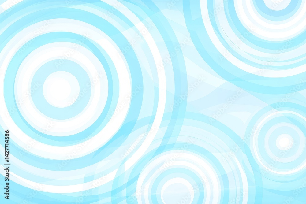 Sticker a blue and white background with circles of different sizes. pastel-colored surface. water texture b