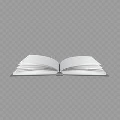 Open Book with Blank Pages - Vector