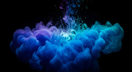 Obraz premium Swirling Cosmic Abstract Motion With Vibrant Blue and Purple Colors