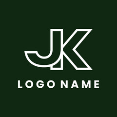 A Minimalist Logo With JK Letters Combined