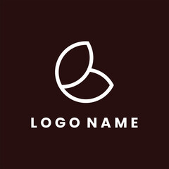 Minimalist Letter B Logo with Flower and Butterfly Design