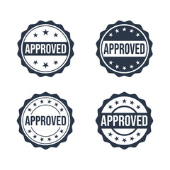 Approved stamp vector icon for product packaging