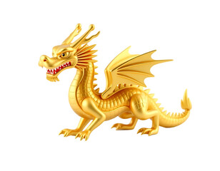Fototapeta premium Majestic Golden Dragon Sculpture