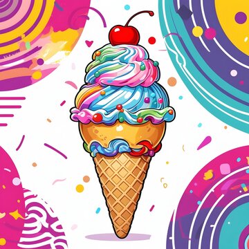 Vector art of an ice cream 