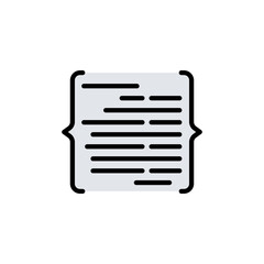 Programming script colored icons, minimalist vector illustration ,simple transparent graphic element .Isolated on white background