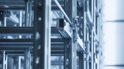 Metal Framework Structure in an Industrial Setting