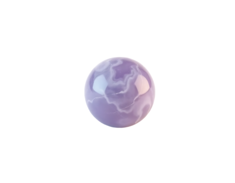 Purple Marble Sphere with Swirls